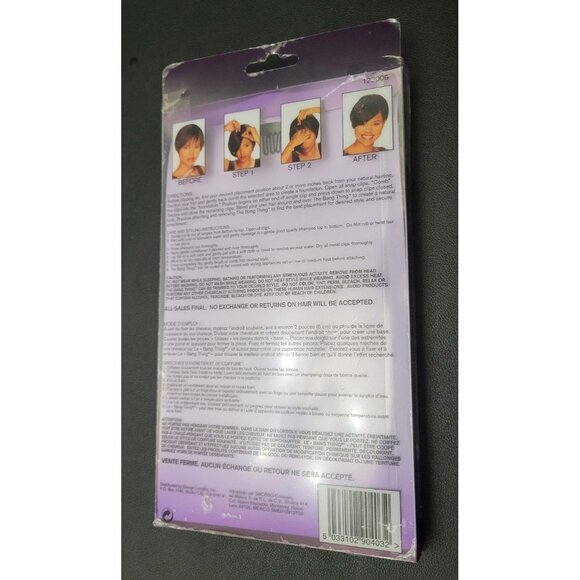 The Bang Thang 100% Human Hair Clip-on Bang Extension Sassy Collection(Red Wine) - Picture 5 of 5